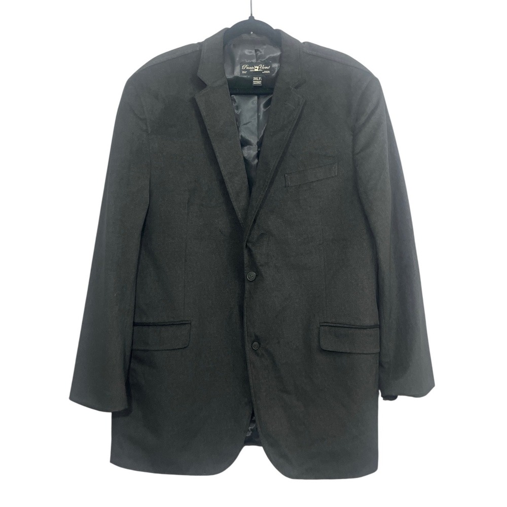 Pronto Uomo Blazer Coat Mens 3XLT Charcoal Grey 2 Button Jacket Formal Career